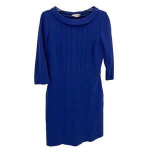 Boden Alexa 3/4 Sleeve Shift Dress Blue/purple Peter Pan Collar Size 10L